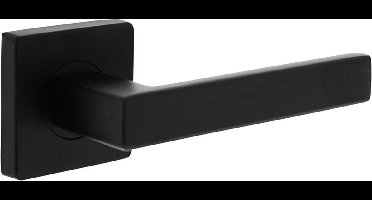 INTERSTEEL Deurkruk Heerlen op vierkant rozet 7mm nokken mat zwart