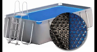 W'eau solar cover rechthoekig - 975 x 488 cm (zeilmaat 960 x 466) - Zwart/Blauw