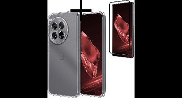 Hoesje - Met Screenprotector - Geschikt voor OnePlus 12 - Sterk & Shockproof - Back Cover - Siliconen Case - Telefoon Hoes - Transparant