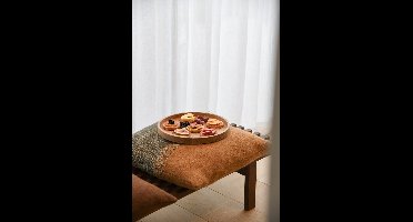 COOKX - Rond Serveerplateau - Eikenhouten Schaal - Dienblad/Kaarsenplateau - Nature