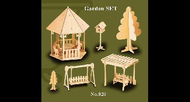 Bouwpakket tuinset hout 1:24 820