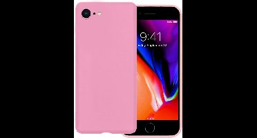 Hoesje - Geschikt voor Apple iPhone 8 - Sterk & Shockproof - Hoes Cover - Siliconen Case - Lichtroze