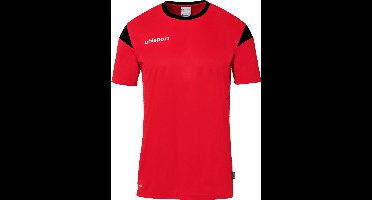Uhlsport Squad 27 Shirt Korte Mouw Heren - Rood / Zwart | Maat: 2XL