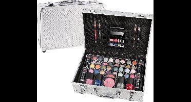 Grijze Make Up Koffer Meisjes Met Inhoud 51-Delig - Gevulde Koffer voor Kinderen - Cosmetica - Beautycase - Veganistisch