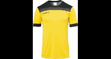 Uhlsport Offense 23 Shirt Korte Mouw Heren - Geel / Zwart / Antraciet | Maat: XL