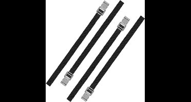 Proplus caravan/camper fietsen spanbanden/sjorbanden/bindriemen - 4x stuks - 75 cm - Auto/caravan/camper fiets accessoires