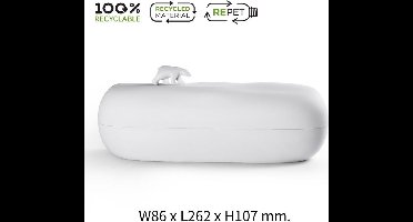 Qualy - Voorraadpot storage box "Polar Bear Iceberg Container” W86 × L262 × H107 mm 280 gr Wit Materiaal: RPET