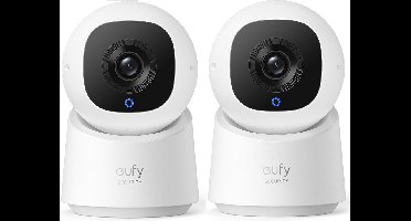 eufy Security C220 - Indoor beveiligingscamera 2-Pack met 2K resolutie en 360° PTZ