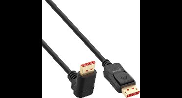 Premium DisplayPort kabel - 90° haaks naar boven - versie 1.4 (5K/8K 60Hz) / zwart - 3 meter