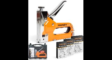 Handy - Professioneel Nietpistool Tacker in Case - met 1500 nietjes & Opbergkoffer - Nietmachine / Handtacker
