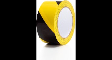 Perel Slijtvaste markeringstape 5 cm x 33 m, verhoogde veiligheid op de werkvloer, zwart/geel