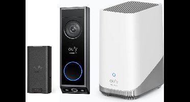 eufy Security E340 Video Doorbell + HomeBase 3 S380 + Extra accu - Bundelvoordeel