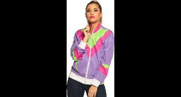 Boland - Trainingsjasje Retro babe paars (S) - Volwassenen - - 80's & 90's - Disco