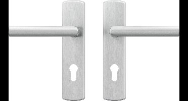 AXA Deurbeslag set Binnendeur - Curve Klik Milan - Deurkruk Aluminium - met cilindergat - PC72 - Deurklink met schild