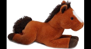 Pia soft Toys Knuffeldier lopend Paard - zachte pluche stof - premium kwaliteit knuffels - lichtbruin - 35 cm - Paarden