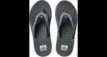 Reef Fanning gunmetal/Ocean Heren Slippers - Donkergrijs/Blauw - Maat 42
