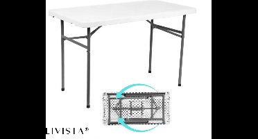 Livista® Klaptafel - Inklapbare Tafel - 120 x 60 cm - Vouwtafel - Antislip en Weerbestendig - Wit