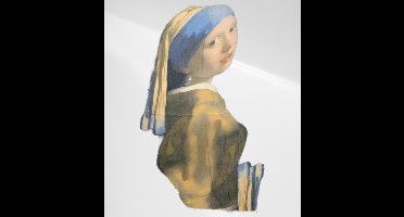 Schilderij sjaal - Meisje met parel - Viscose - In verschillende patronen verkrijgbaar