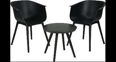 ProGarden - 3-delige - Terrasmeubelset - polypropeen - zwart