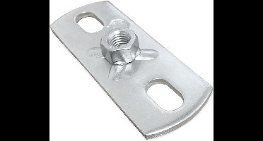 Muurplaat met moer - M16 - 120 x 40mm - Gegalvaniseerd