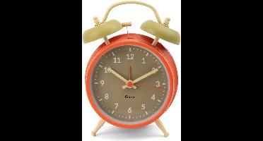 Fisura - Retro Wekker met Hamerbel - beige/oranje