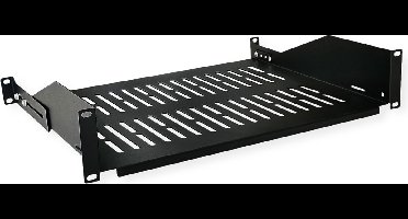 VALUE 19"-Legplank, 485 x 350mm, max. 25kg, zwart