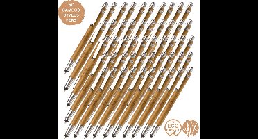 50 Stuks Bamboe Stylus Pennen | Duurzaam en Voordelig!