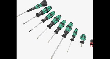 Wera 05134029001 Schroevendraaierset Werkplaats 9-delig Kruiskop Pozidriv, Torx, Plat