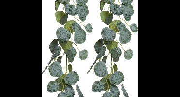 Everlands Planten slinger - 2x - bladeren slinger - kunstplant - groen - 180 cm