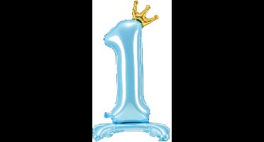 Folieballon Cijfer stand up Baby Pink ( 81 cm)