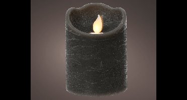 Lumineo - LED waving kaars d7.5h10 cm grs/wwt kerst