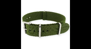 Premium Olive Green Nato strap 20mm - Horlogeband Olijf Groen
