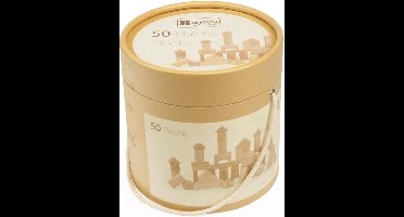 Andreu Toys ANDREU - 50 blanco houten blokken