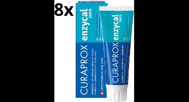 Curaprox Tandpasta Enzycal Zero Fluoride - 8 x 75 ml - Voordeelverpakking