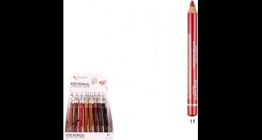 Easy Paris Cosmetics - Jumbo Oogschaduw en Oogpotlood met puntenslijper - Warm Rood - Nummer 11 - 1 stuks