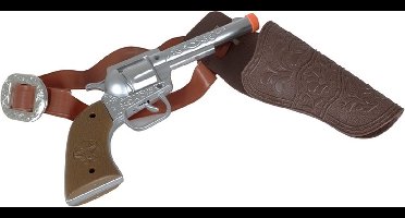 Rubies Cowboy pistool met holster - Kunststof speelgoed revolver - 22 cm