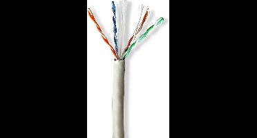 Nedis Netwerk Kabel Rol - CAT6 - Solid - U/UTP - Koper - 305.0 m - Binnenshuis - Rond - LSZH - Grijs - Trekdoos