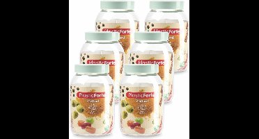 PlasticForte Voorraadpot/bewaarpot - 6x - 750 ml - kunststof - mint groen - B9 x H15 cm