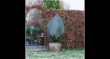 4x Plantenhoes tegen vorst met aantrekkoord groen H 1,5 meter x D 75 cm 50 g/m2 ï¿½ Winterafdekhoes ï¿½ Winterhoes voor planten ï¿½ Anti-vorst beschermhoes planten ï¿½ Vorstbescherming - Windbescherming
