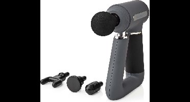 Nedis Sportmassagepistool - Batterij Gevoed - N/A - Oplaadbaar - 6 Massage Modes - USB kabel - Grijs