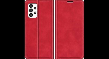 Just in Case hoesje geschikt voor Samsung Galaxy A33 - Hoesje met Pasjeshouder - Luxe Book Case - Rood