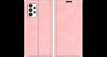 Just in Case hoesje geschikt voor Samsung Galaxy A33 - Hoesje met Pasjeshouder - Luxe Book Case - Roze