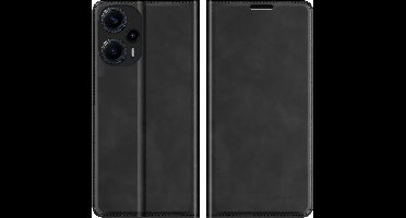 Just in Case hoesje geschikt voor Xiaomi Poco F5 - Hoesje met Pasjeshouder - Luxe Book Case - Zwart