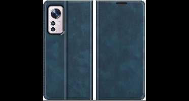 Just in Case hoesje geschikt voor Xiaomi 12 Pro - Hoesje met Pasjeshouder - Luxe Book Case - Blauw