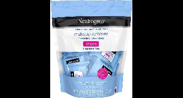 Neutrogena Geurvrije Make-up Remover Cleansing Towelette Singles, Individueel Verpakte Dagelijkse Gezichtsdoekjes 20 Stuks