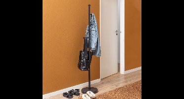 Sohome Staande Kapstok Kaylee Met 6 haakjes, 170cm hoog - Zwart