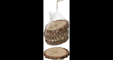 Christmas Decoration decoratie boomschijven - 6x st - hout - 9-13 cm