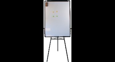 Lowander 3-in-1 flipover bord driepoot - Flip-over board | Whiteboard | Magneetbord -100x70 cm - Zwart