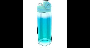 LUNCH BUDDIES: WATERFLES "RAINBOW" 600ML - GROEN/BLAUW