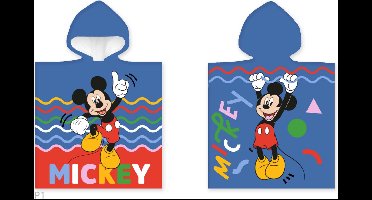Mickey Mouse Poncho 55x110cm Katoen Badlaken